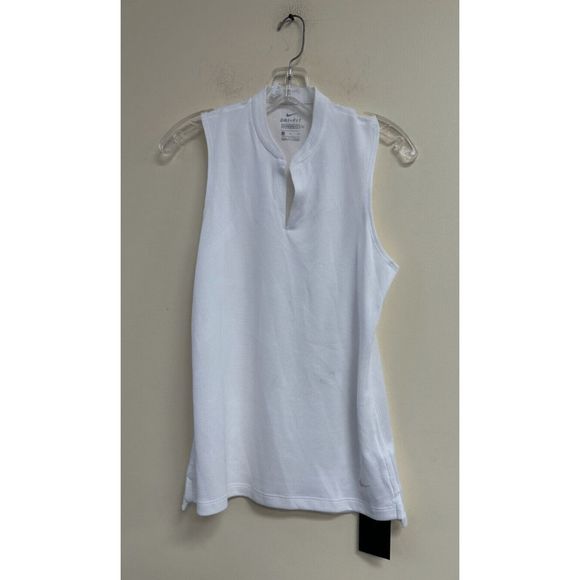 NEW Women's O/S NIKE Dri-Fit Sleeveless Tank Top White 655321 - 995 - Picture 1 of 3